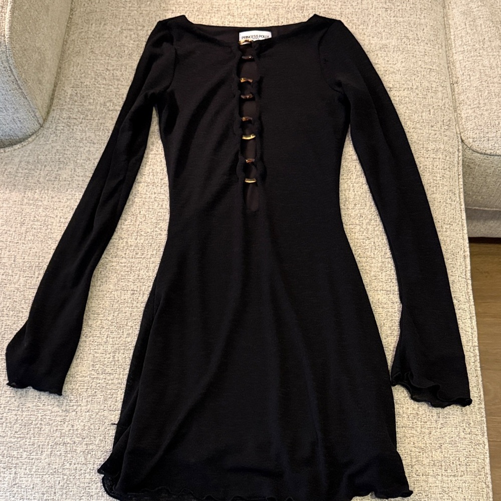 Princess Polly black long sleeve dress